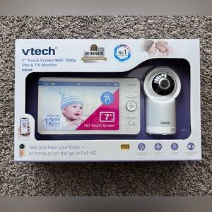 NEW VTech 1080p Smart WiFi Remote Access 360-Degree Pan and Tilt Video Monitor